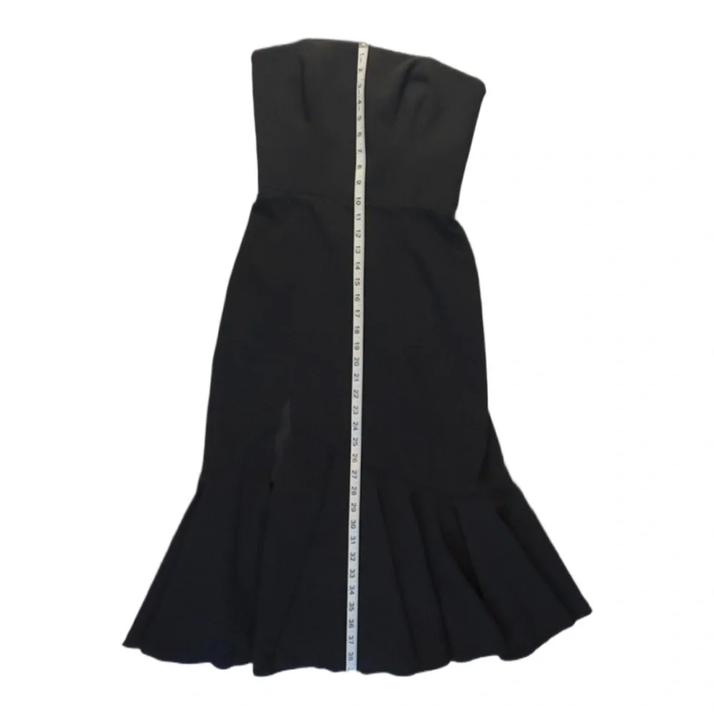 NWT DRESS THE POPULATION | Madison Strapless Midi Dress Gown Prom Formal Black